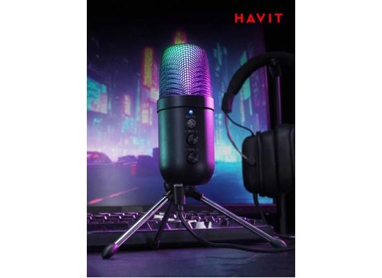 HAVIT GK51 RECORDING LIVE MICROPHONE RGB LIGHTING EFFECT